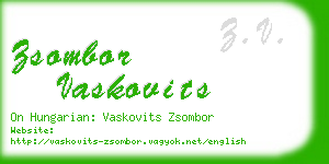 zsombor vaskovits business card